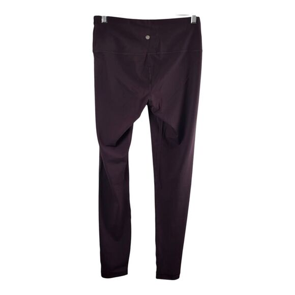 NEW Yogalicious Medium Dark Purple / Plum Mid Rise Leggings Athleisure Yoga - Picture 4 of 8